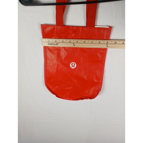 Lululemon Small Red Tote Bag Reusable Gift Bag Fitness Yoga Shopper - Picture 3 of 5